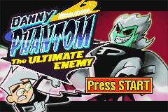 Danny Phantom: The Ultimate Enemy title screen for GameBoy Advance